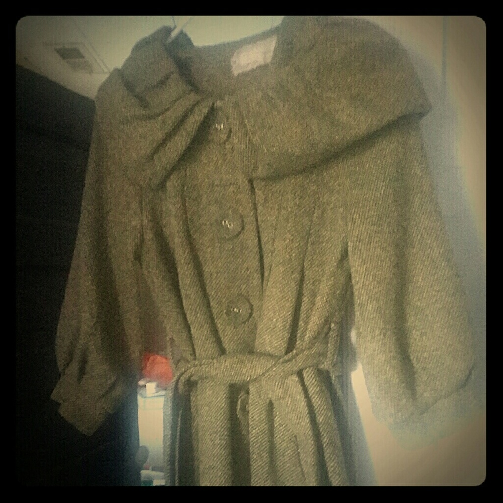 Green Tweed Coat